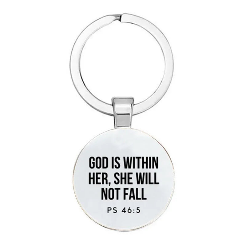 Bible Verses Key Chain Faith Key Chain Bible Quotes Christian Jewelry Friends Women Men Inspirational Gifts