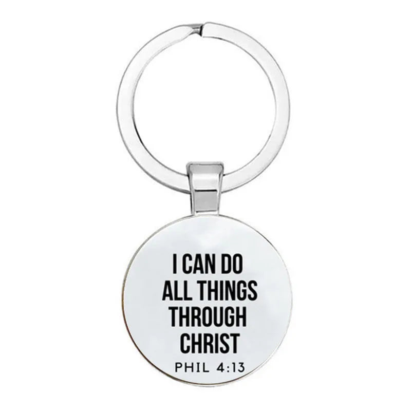 Bible Verses Key Chain Faith Key Chain Bible Quotes Christian Jewelry Friends Women Men Inspirational Gifts