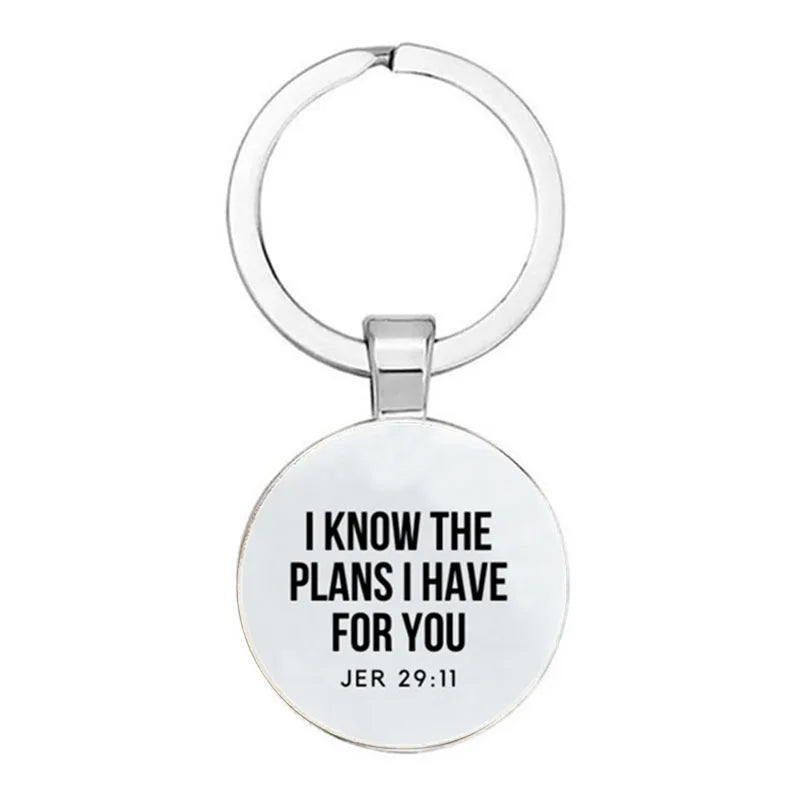 Bible Verses Key Chain Faith Key Chain Bible Quotes Christian Jewelry Friends Women Men Inspirational Gifts