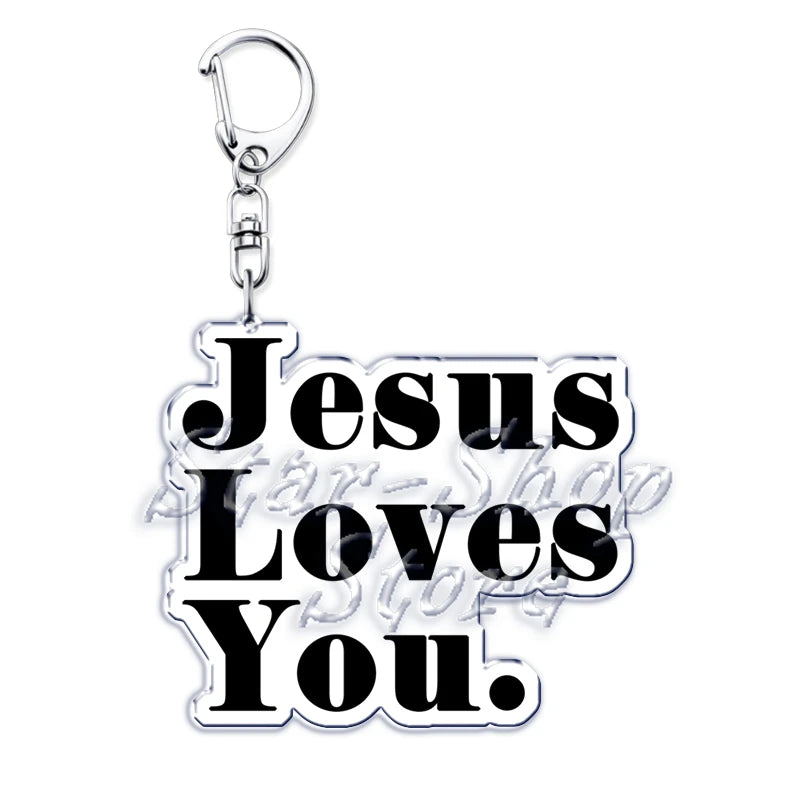 "Jesus Loves You" Acrylic Keychain