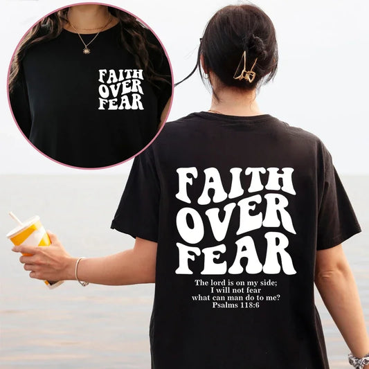 Faith Over Fear Christian Women Christian T-shirt