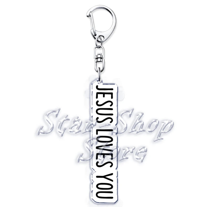 "Jesus Loves You" Acrylic Keychain