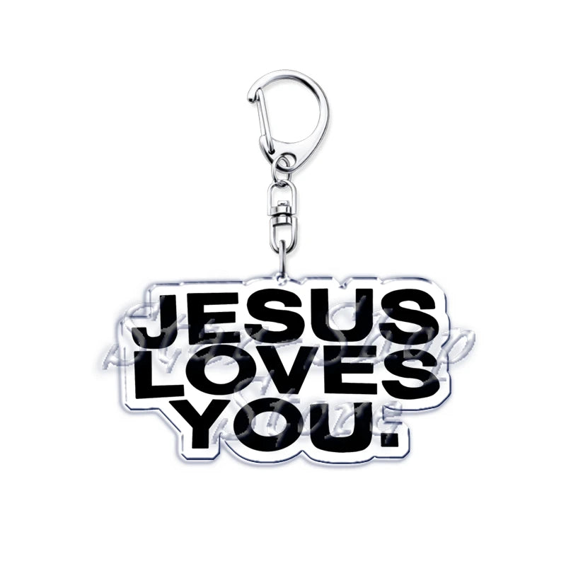 "Jesus Loves You" Acrylic Keychain