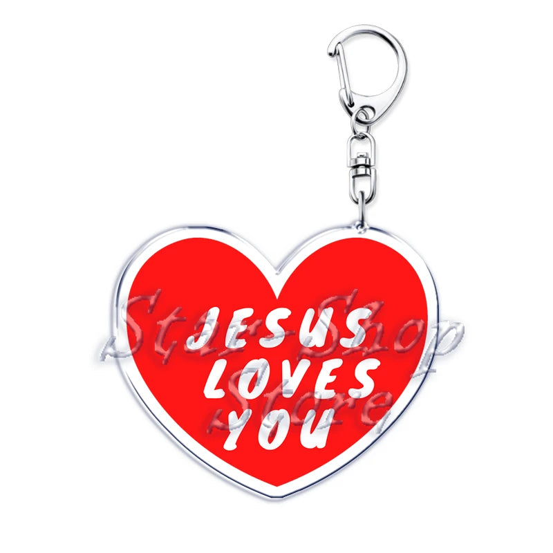 "Jesus Loves You" Acrylic Keychain