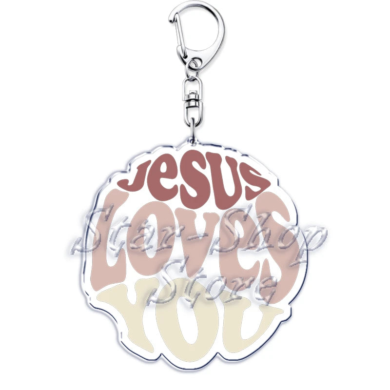 "Jesus Loves You" Acrylic Keychain