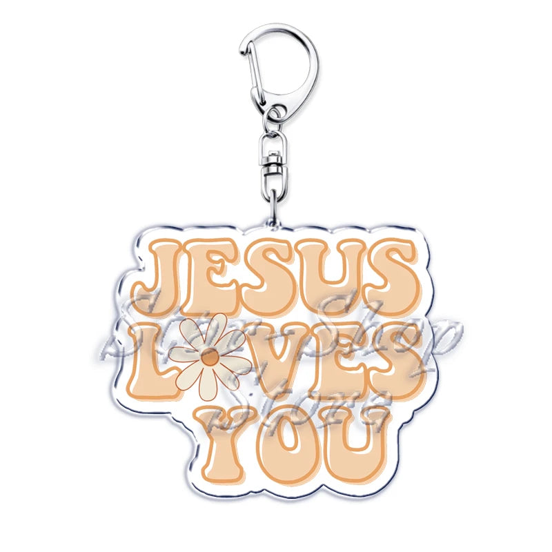 "Jesus Loves You" Acrylic Keychain