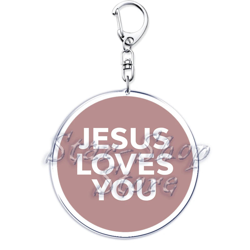 "Jesus Loves You" Acrylic Keychain