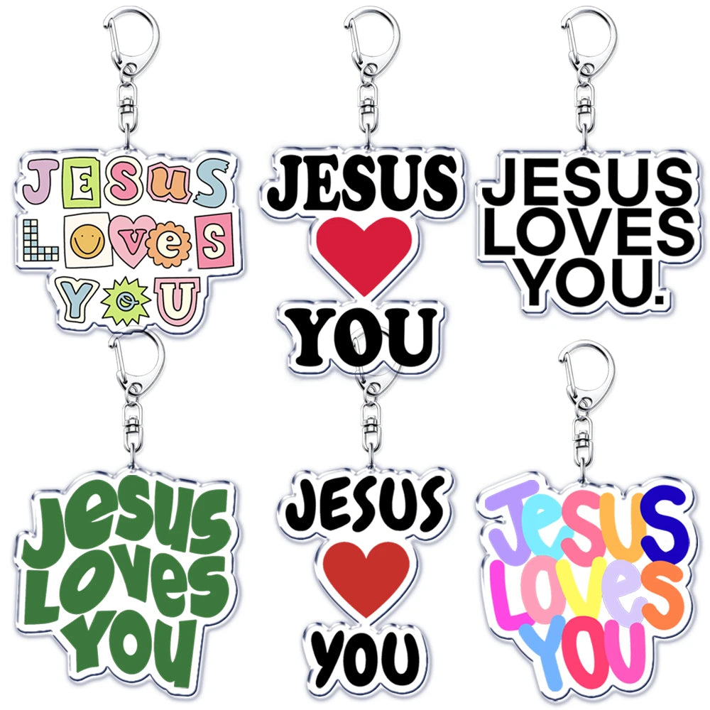 "Jesus Loves You" Acrylic Keychain