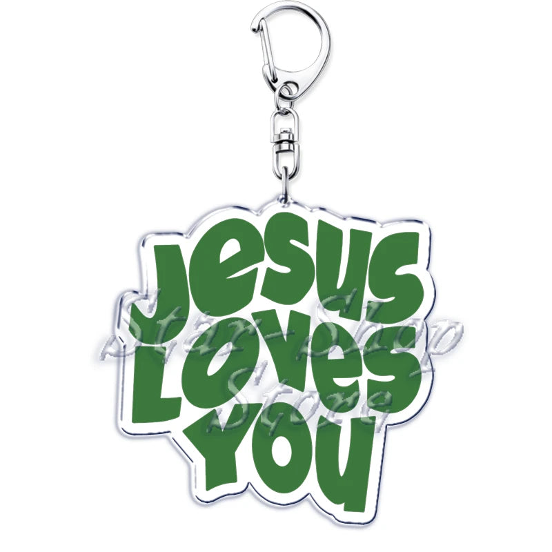 "Jesus Loves You" Acrylic Keychain