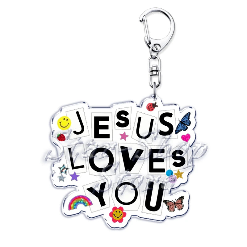 "Jesus Loves You" Acrylic Keychain