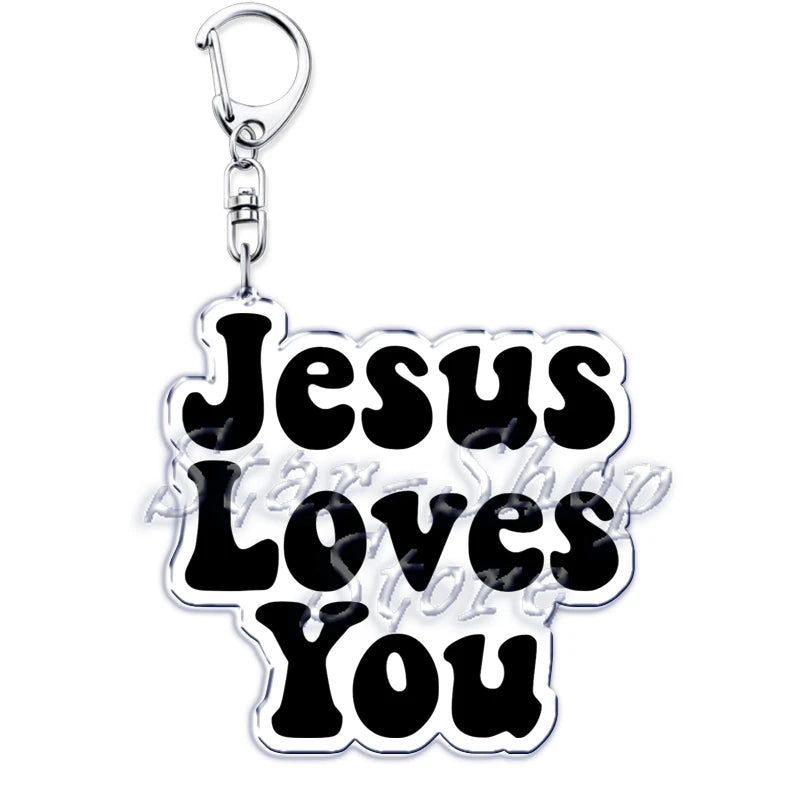 "Jesus Loves You" Acrylic Keychain