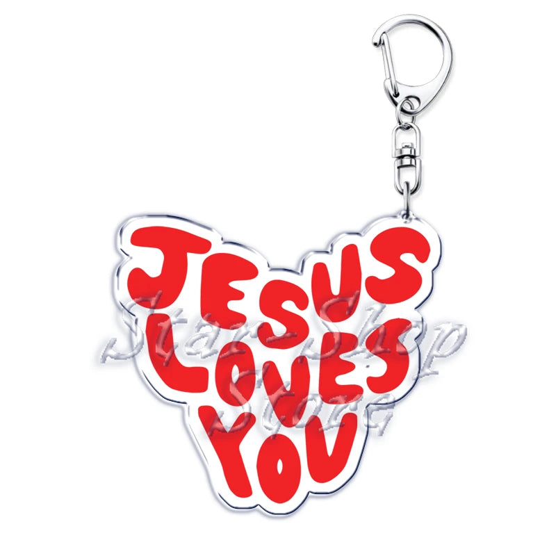 "Jesus Loves You" Acrylic Keychain