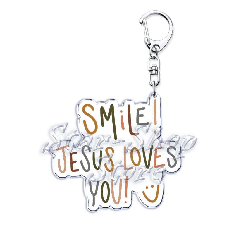 "Jesus Loves You" Acrylic Keychain