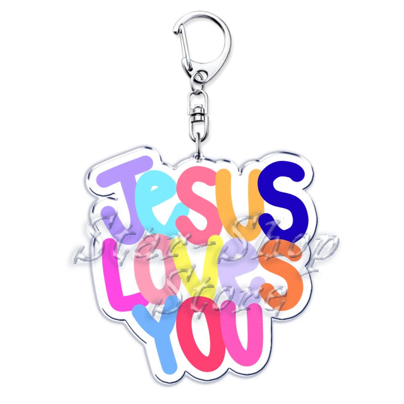 "Jesus Loves You" Acrylic Keychain