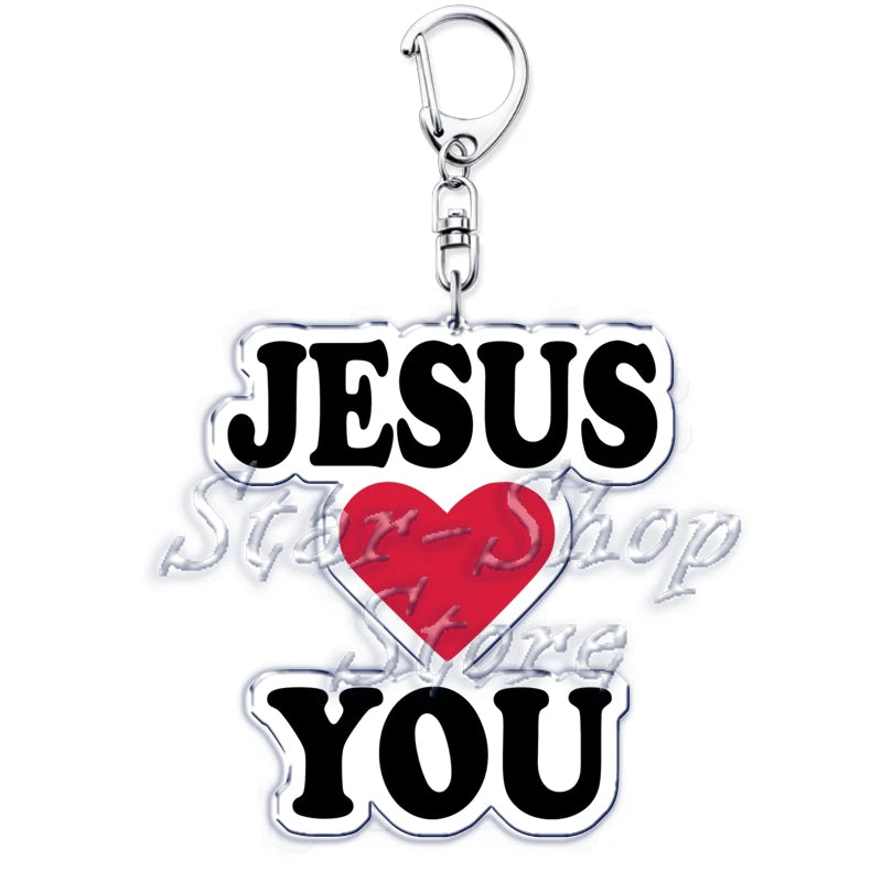 "Jesus Loves You" Acrylic Keychain