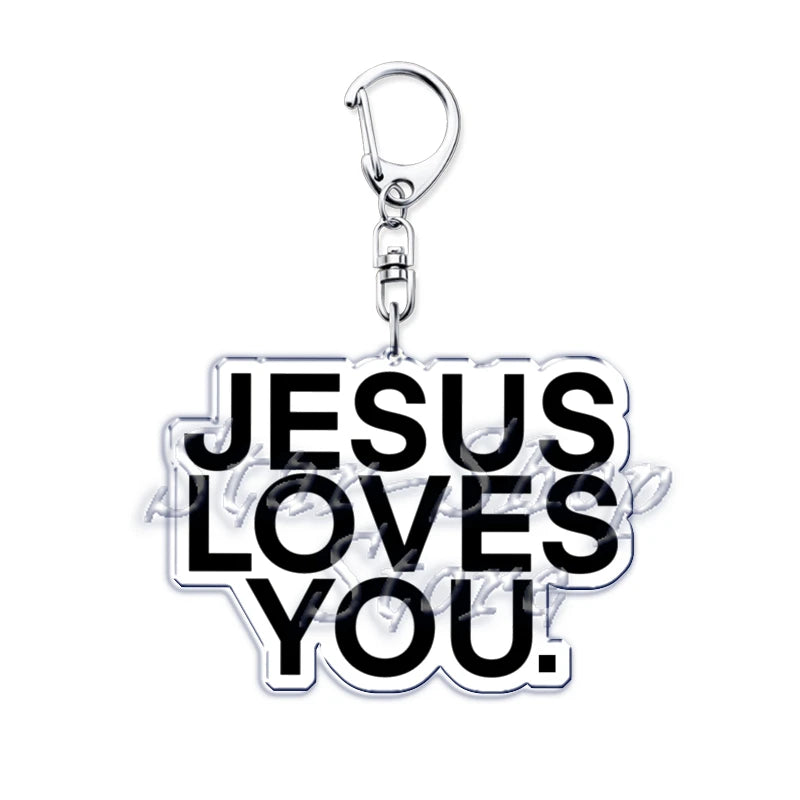 "Jesus Loves You" Acrylic Keychain