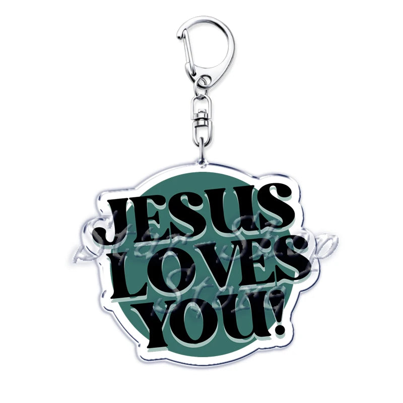 "Jesus Loves You" Acrylic Keychain