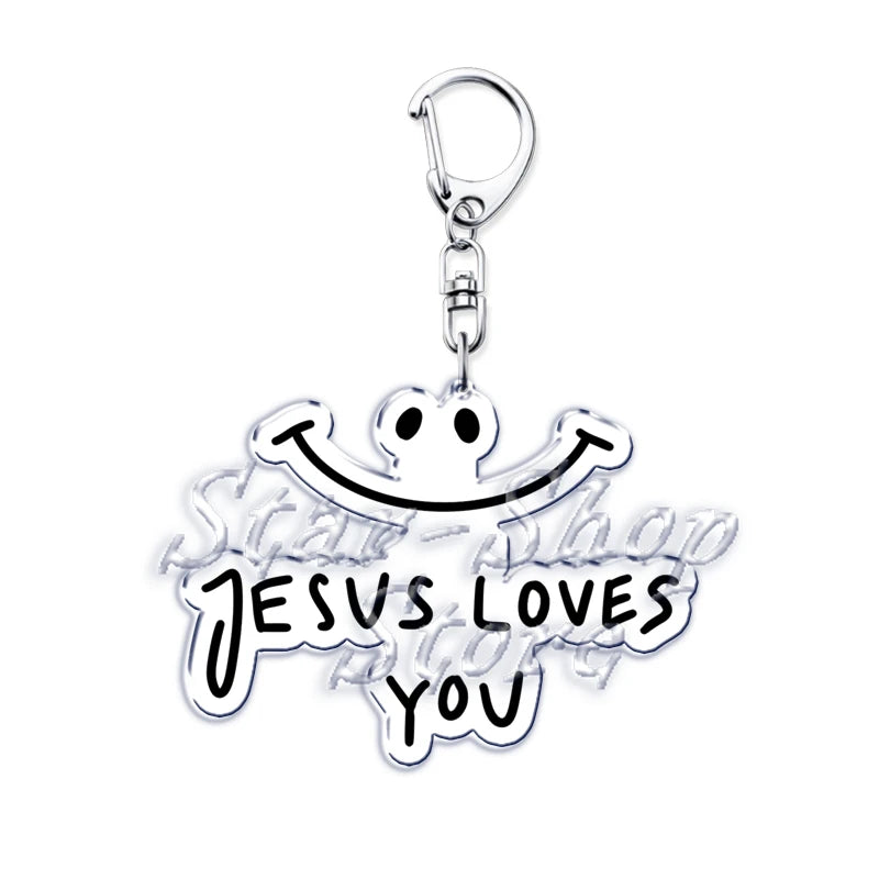 "Jesus Loves You" Acrylic Keychain