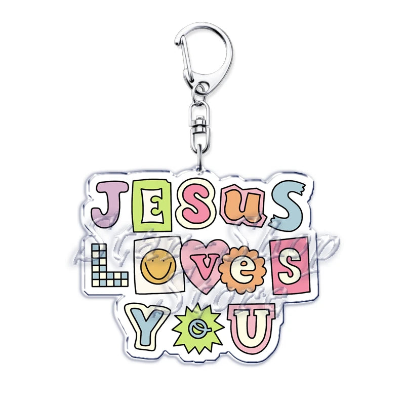 "Jesus Loves You" Acrylic Keychain