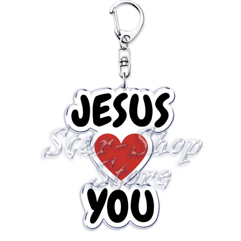 "Jesus Loves You" Acrylic Keychain